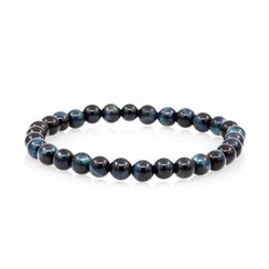 Браслет из натурального камня соколиного глаза 6 мм