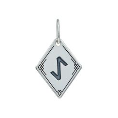 Подвеска Руна Эйваз - кулон из серебра 925