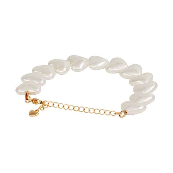 Браслет с перламутровыми бусинами в форме Сердец, вид 2