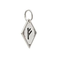 Подвеска Руна Феху - кулон из серебра 925