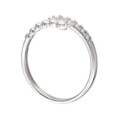 Кольцо Точки с камнями из серебра 925 пробы с фианитами