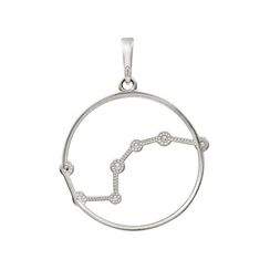 Подвеска на шею Созвездие Скорпион Знак зодиака серебро с фианитами