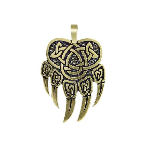 Купите печать Велеса медвежья из латуни, фото на белом фоне.