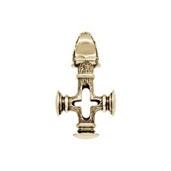 Волчий крест большой - подвеска из бронзы