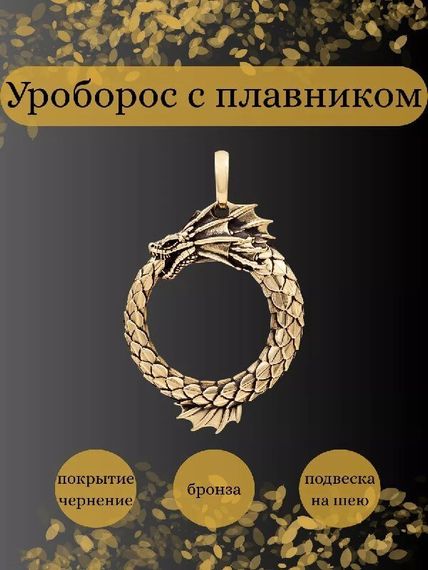 Подвеска Уроборос с плавником из бронзы, Инфографика Главная
