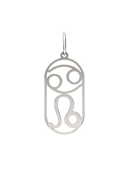 Подвеска Куспид Рак-Лев из серебра, вид сзади