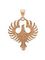 Фото подвеска Феникс из серебра 925 пробы с позолотой, вид сзади