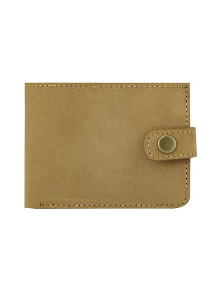 Фото портмоне Классическое светло-коричневая кожа, вид фасад.