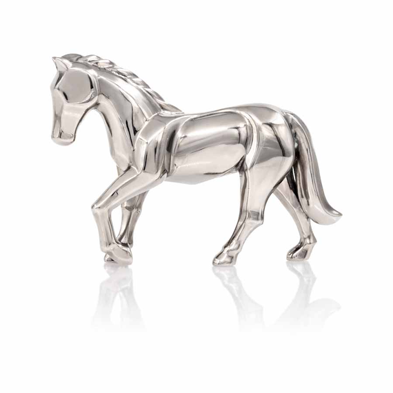 Статуэтка Лошадь - фигурка из бронзы с покрытием никелем, вид 5