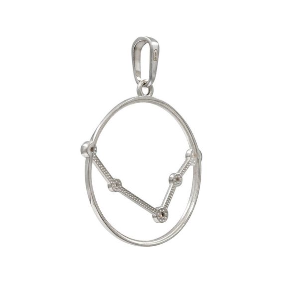 Подвеска на шею Созвездие Овен Знак зодиака серебро с фианитами, фото 4