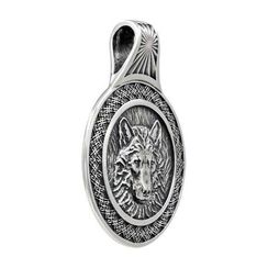 Подвеска Велес Волк из серебра