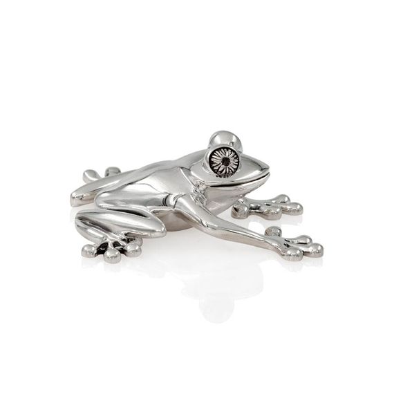 Статуэтка Лягушка - фигурка из серебра 925 пробы, фото 3