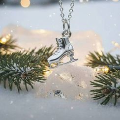Подвеска Конек для фигурного катания - кулон из серебра 925 пробы
