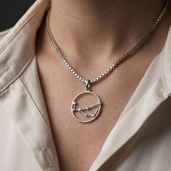 Подвеска на шею Созвездие Дева Знак зодиака серебро с фианитами