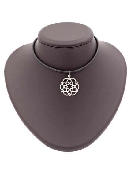 Подвеска Звезда Давида Прана из серебра на постаменте