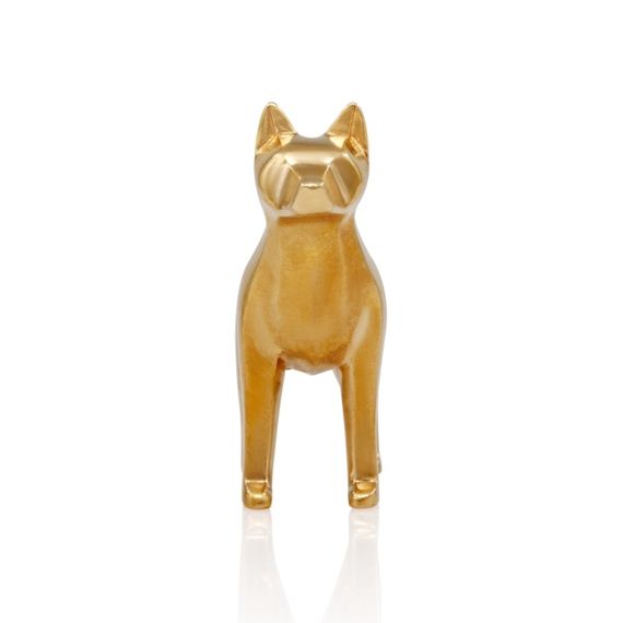 Статуэтка Доберман - фигурка в виде собаки из бронзы, вид спереди