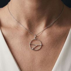 Подвеска на шею Созвездие Рак Знак зодиака серебро с фианитами