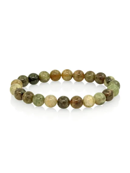 Браслет из камней везувиана (зеленого граната)