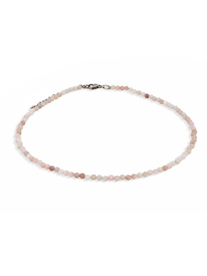 Фото чокера из опала розового 3 мм, вид спереди