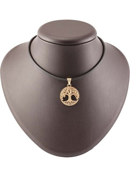 Подвеска «Древо жизни» из серебра с позолотой на постаменте