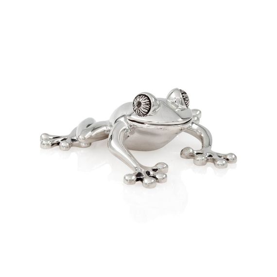 Статуэтка Лягушка - фигурка из серебра 925 пробы, фото 1