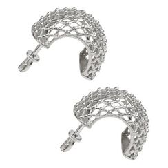 Серьги Сетка из серебра 925 пробы