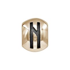 Шарм с руной Хагалаз - бусина для браслета из бронзы