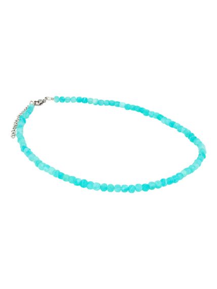 Фото чокера из амазонита куб 4 мм, вид сбоку