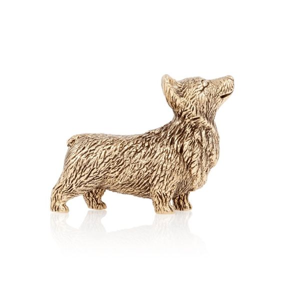 Статуэтка Корги из бижутерного сплава бронзы, вид боком 2