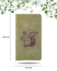 Кошелек Белка зеленый нубук