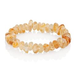 Браслет из натурального Цитрина медового 6-8 мм - галтовка
