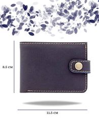 Портмоне классическое синяя кожа 05060