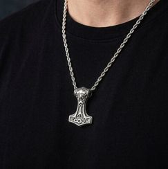 Подвеска Молот Тора большой из серебра