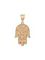 Фото кулона священная ладонь из серебра с позолотой, вид сзади.