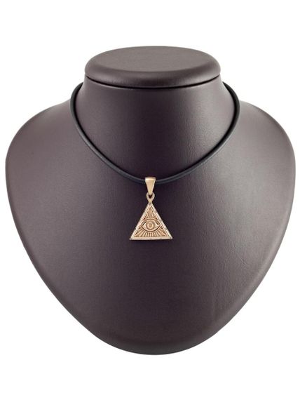 Подвеска «Всевидящее око» из красного золота на постаменте