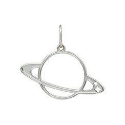 Подвеска Планета Сатурн с кольцами - кулон из серебра 925 пробы