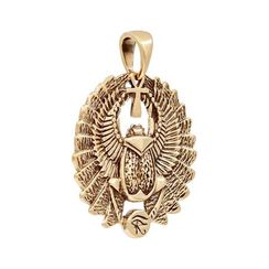 Подвеска Жук Скарабей малый - кулон из бронзы