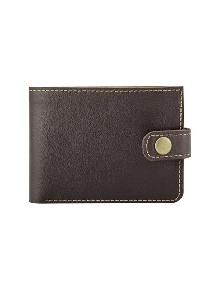 Фото портмоне Классическое темно-коричневая кожа, вид фасад.