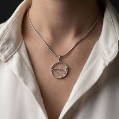 Подвеска на шею Созвездие Козерог Знак зодиака серебро с фианитами