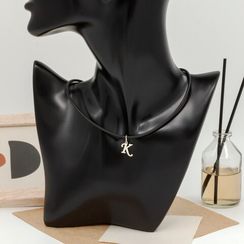 Подвеска в виде буквы К - кулон из серебра 925 пробы