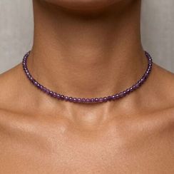 Чокер из камней аметиста ограненного 4 мм