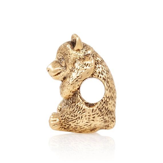 Шарм Панда из бронзы, бусина, вид боком 1