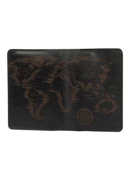 Фото обложка для паспорта Карта черного цвета, вид в развернутом виде.