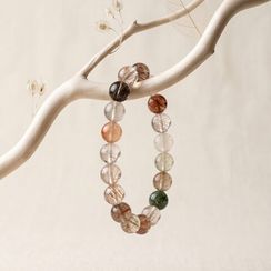 Браслет из бусин кварца рутилового (волосатика)