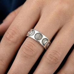 Кольцо Фазы Луны из серебра 925 пробы