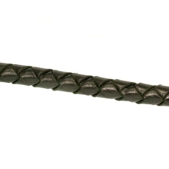 Шнур кожаный плетеный 9 мм 60 см фото 1