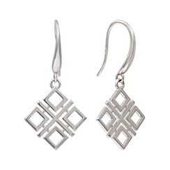 Макошь - ювелирные серьги - славянский оберег из серебра 925 пробы