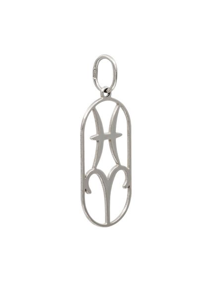 Подвеска Куспид Рыбы-Овен из серебра, вид сбоку