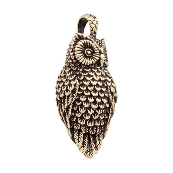 Сова - подвеска из бронзы
