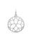 Подвеска Шаблон Мироздания из серебра, вид спереди